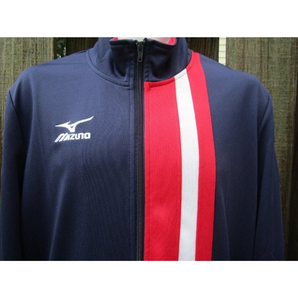 Mizuno Men's Small USA Volleyball Full-Zip WarmUp DryLite Performance Jacket - Picture 3 of 10